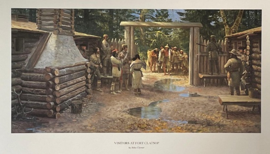 Clymer, John, "Visitors at Fort Clatsop", LEP, 142/600,