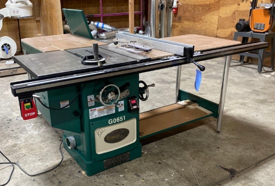 Grizzly 10" Cabinet Saw w/ Side & Back Extensions