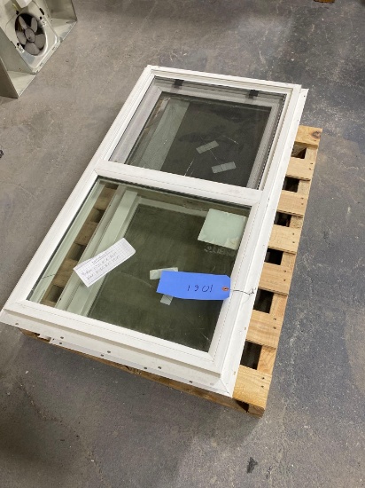 (2) New 35-1/2" x 15-1/2" Vinyl Windows, Broken 35-1/2" x 19-1/2"