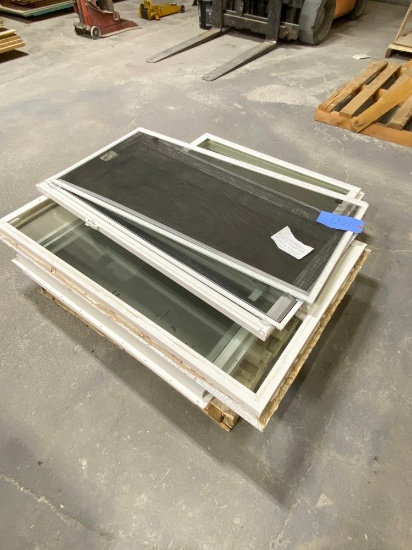 (3) Used Vinyl Windows