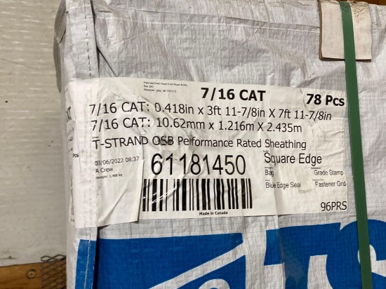 (78) Tolko TSTRAND 7/16" OSB 4' x 8'