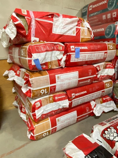 (12) New Rockwool R23 Insulation 2' x 4', 16" On Center, Includes (2) Partial
