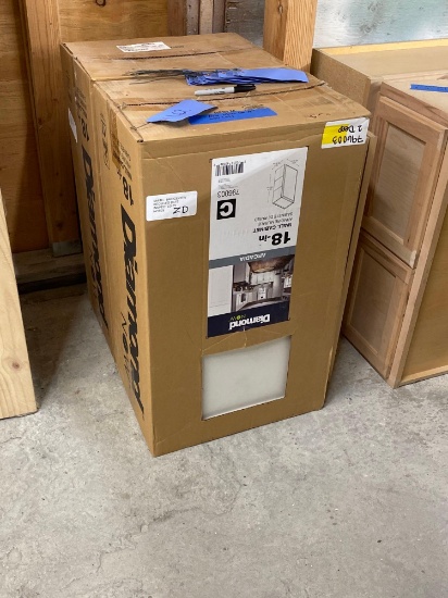 (2) New White 18" Wall Cabinets