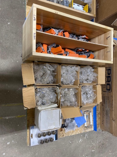 Lot of Drawer Slide Latches & Cabinet Knobs