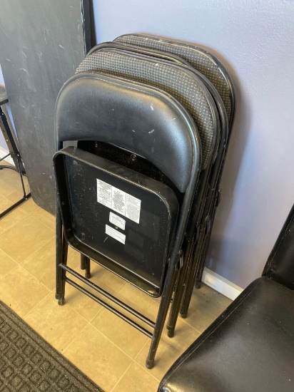 (5) Padded Metal Folding Chairs