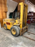 Hyster Gas Forklift, 8ft 2-Stage Mast Dual Pneumatic Front & Rear Tires