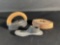 Cast Iron Cobbler's Shoe Form & (2) Mrs. Potts Sad Irons