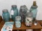 Ball Blue Glass Canning Perfect Mason Jar's w/ Bobby Pins