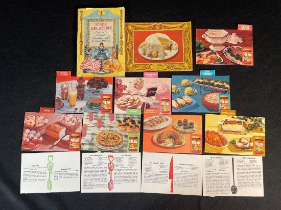 1962 H & C Moores Co. Index Cooking Cards, 1948 New Fashion Cooking Pamphlet, & Knox Gelatine Co.