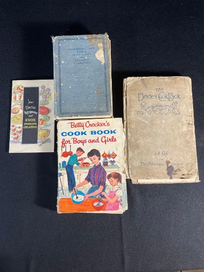 Assortment Of Vintage & Antique Cookbooks