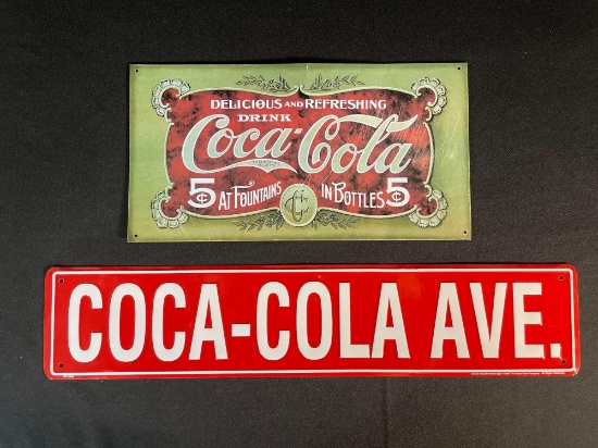 (2) Coca-Cola Advertising Signs