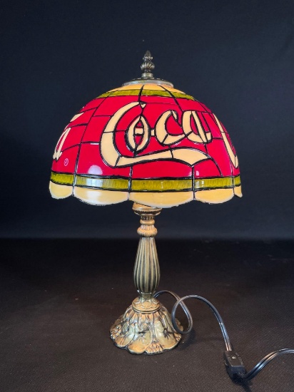 Tiffany Style Coca-Cola Table Lamp