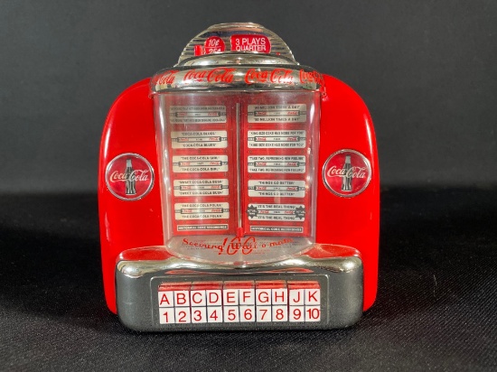 Coca-Cola Jukebox Style Coin Bank & Unused Coca-Cola Envelope