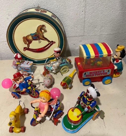 Vintage Assorted Toy Lot w/Tin