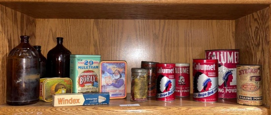 Assortment Of Vintage Household Product Tins