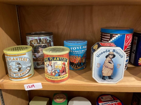 Assorted Vintage Snack Tins