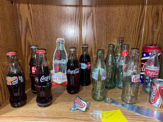 Vintage Assortment of Coca-Cola Bottles w/ Bottle Openers