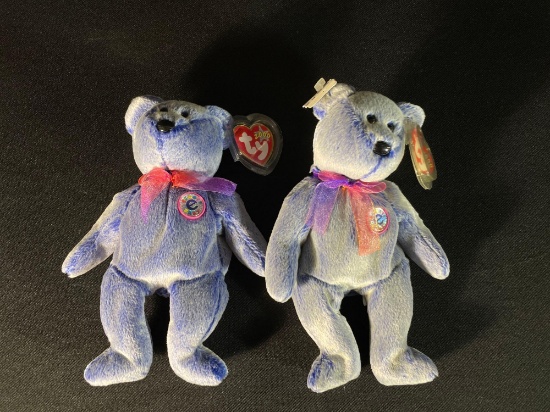 Periwinkle Beanie Bear 2000