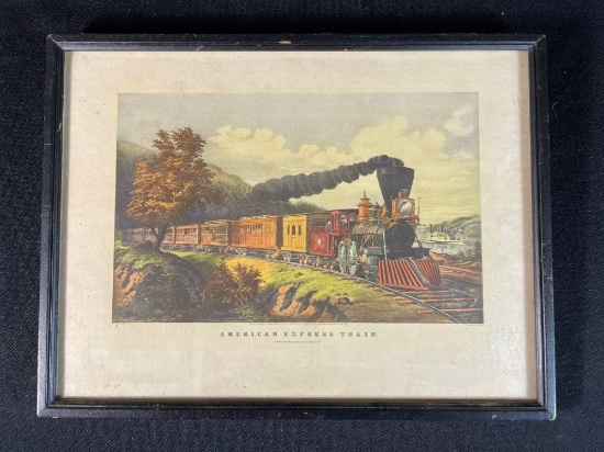 "American Express Train" Framed Print From Currier & Ives