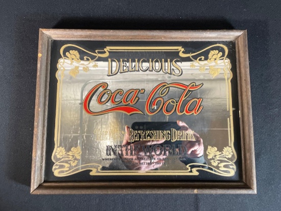 70's Vintage Coca-Cola Mirror Sign
