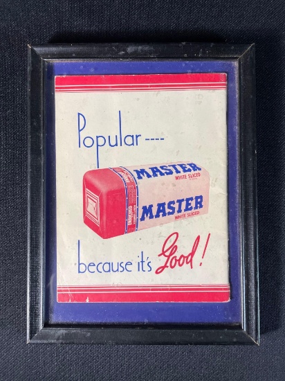 Framed Vintage Master Brand Bread Print