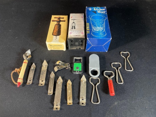 Wine Bottle Openers w/ Other Assorted Accessories