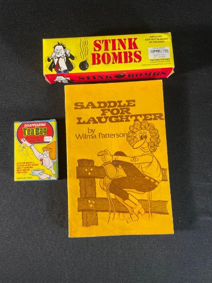 Assorted Golf Equipment, Gag Jokes, Books, Jewelry Box