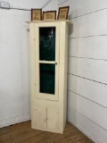 Custom Corner Cabinet w/ Glass Shelves...