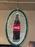 Coca-Cola Stained Glass Window Hanger