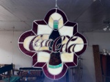Coca-Cola Stained Glass Window Hanging