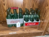 Vintage Coca-Cola Bottle Carriers w/ 12 Coca-Cola Bottles