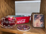 Vintage Coca-Cola Tins w/ Wall Hangers