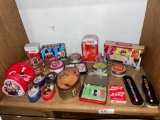 Lot of Vintage Coca-Cola Tins w/ Pens in Cases