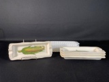 Corn On The Cob Serving Dishes, Ice Trays