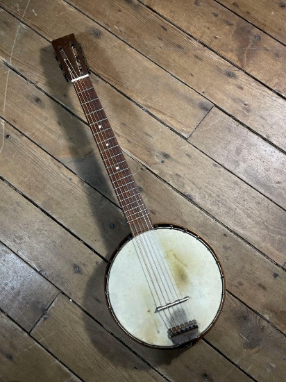 Antique Banjo w/ Guitar Style Neck