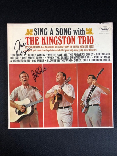 The Kingston Trio "Sing A Song with The Kingston Trio" Autographed Album