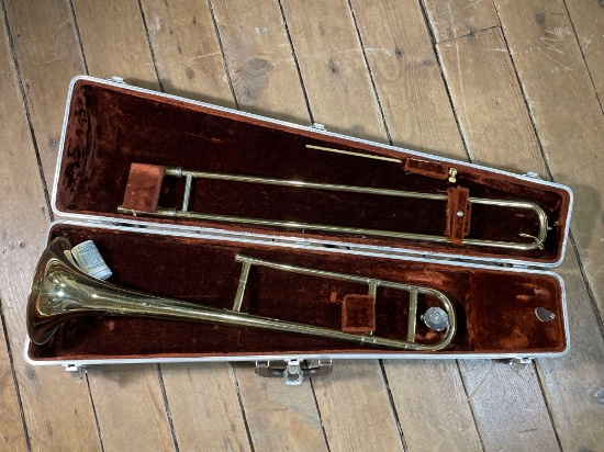 Olds Model Ambassador Trombone w/ Hard Case, Music Holder, Slide Oil & Cleaning Snake