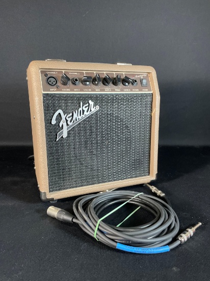 Fender Model Acoustasonic 15 Amplifier & (2) Patch Cords