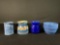 (3) Antique Ceramic Pitchers w/ Blue Staligant Bowl