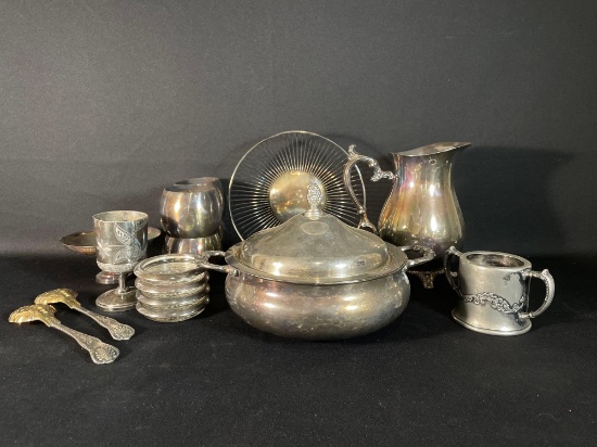 Assortment Of Silverplated Dishes