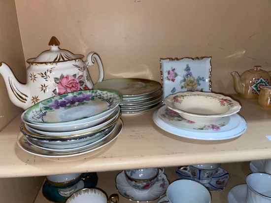 (2) Miniature Tea Sets, Teapot, & Assorted Saucers