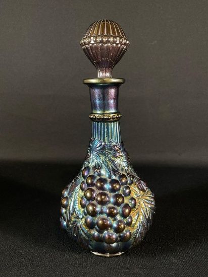 Imperial Grape Carnival Glass Wine Decanter