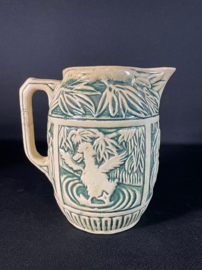 Weller Stoneware Pitcher Zona The Splashing Duck