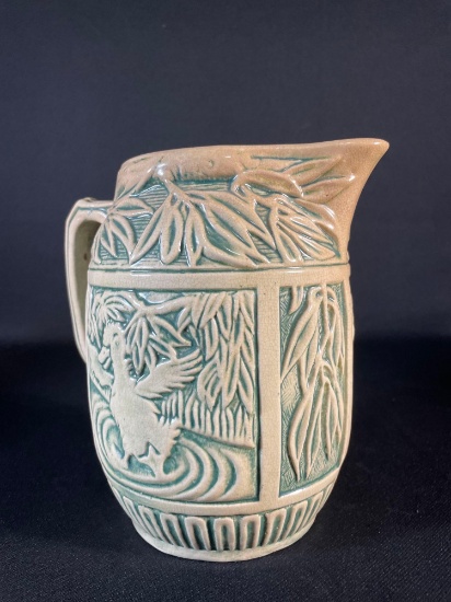 Weller Stoneware Pitcher Zona The Splashing Duck