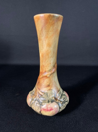 Weller Unmarked Raised Apple Design Baldin Bud Vase