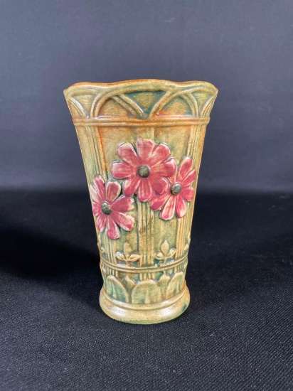 Weller Unmarked Flemish Woodcraft 3 Flower Vase