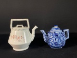 Madein 65 Handled & Lidded Blue & White Tea Pot
