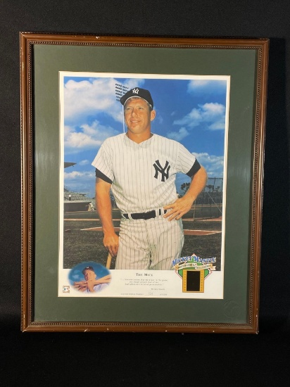 Micky Mantle, "The Mick", Limited Edition Framed Lithograph. 124/2500, Cooperstown Collection