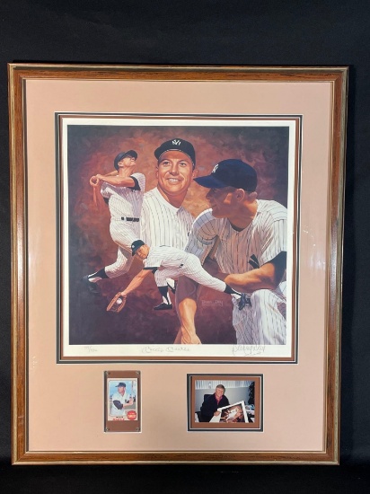 Mickey Mantle, "Home Run Hero", limited edition lithograph 479/536 by Danny Day