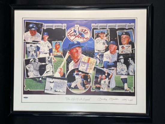 Mickey Mantle, "The Life Of a Legend" Upper Deck Litho 259/2401 Signed By Mickey Mantle w/ COA